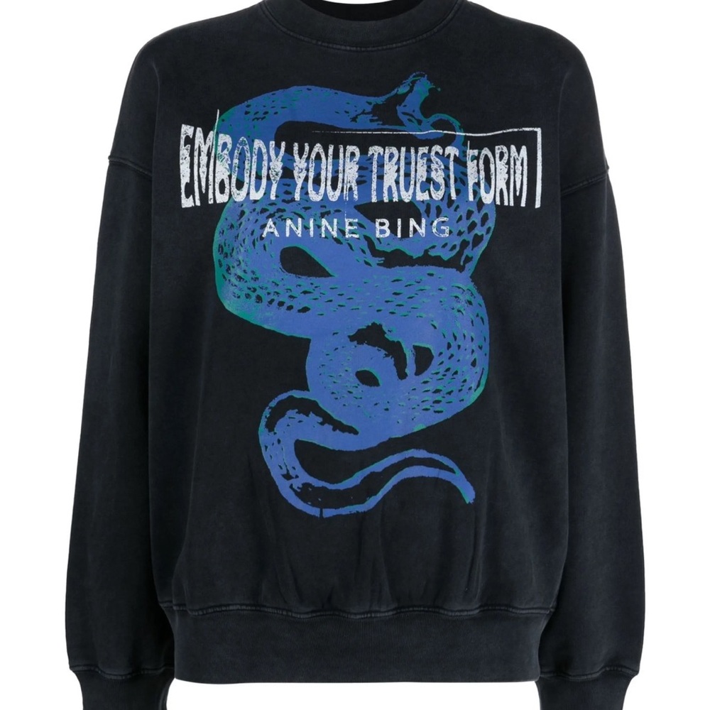 Anine Bing Embody Your Truest Form Snake Sweatshirt – Sold Out